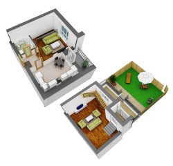 Квартира з двориком 1К++