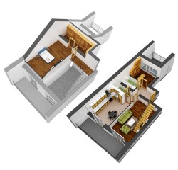 Двохярусна квартира 2Б+